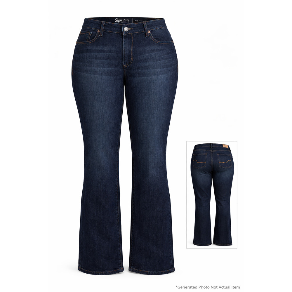 Levi Strauss Signature Modern Bootcut Stretch Dark Wash Jeans Womens 38x31